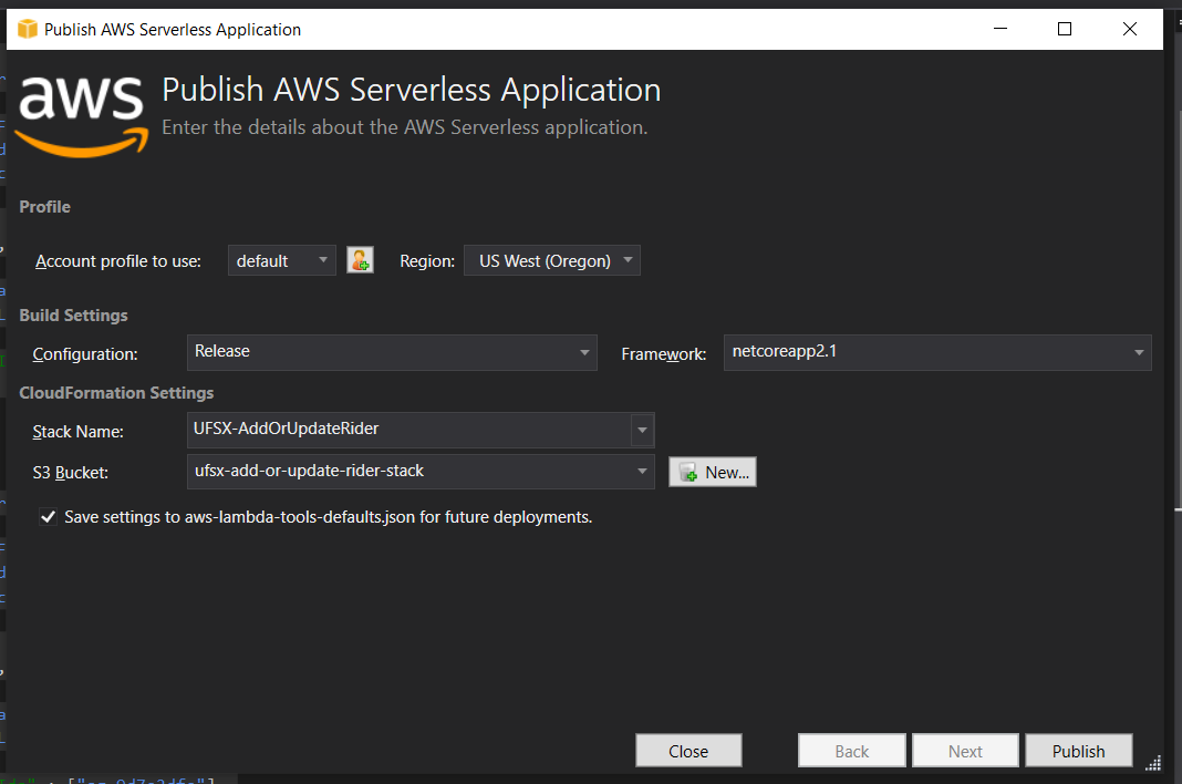 Deploy AWS Serverless Application
